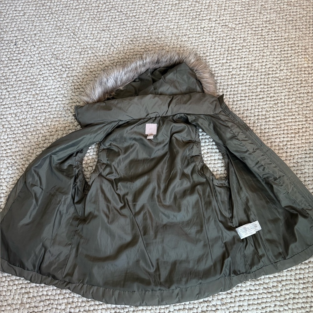 H&M Puffer Vest with Faux Fur Hood - Picture 2 of 7